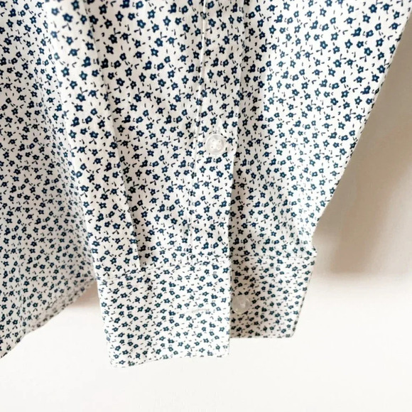 Calvin Klein Extreme Slim Fit Blue Floral Button Down Cotton Shirt Sz XL - Picture 4 of 5
